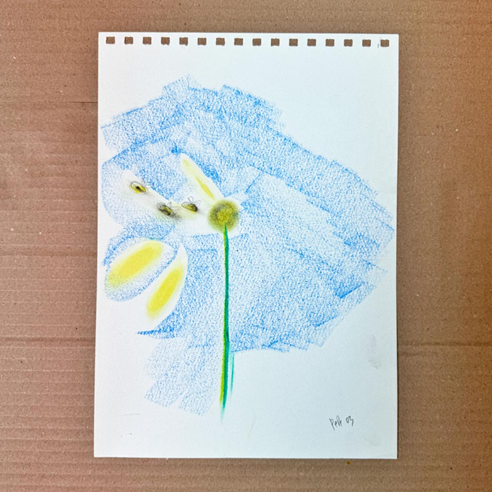 Abejas. Dibujo original en papel.
